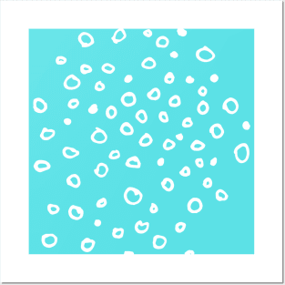 Abstract boho white bubble pattern Posters and Art